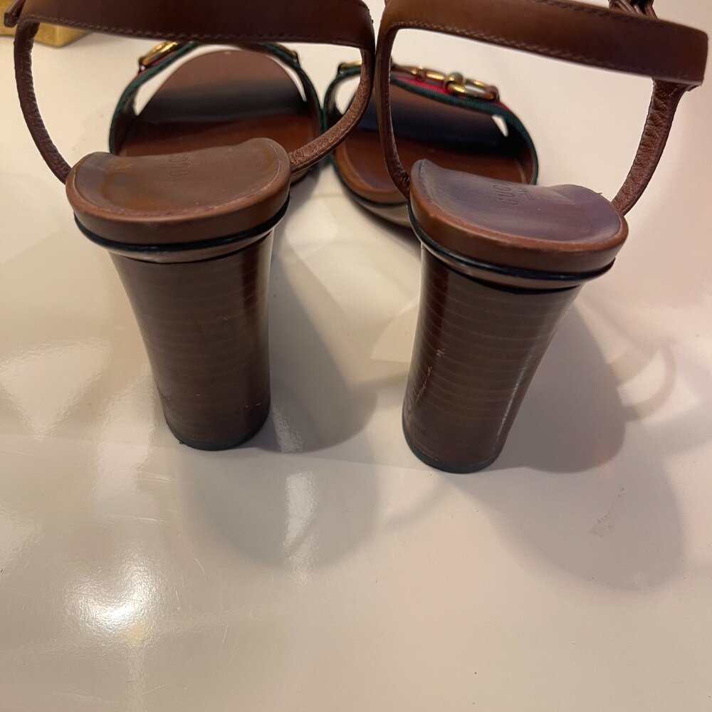 Gucci NS NYLON LIFFORD V.R.V / CUIR SANDALS 36 1/2 - Picture 12 of 16